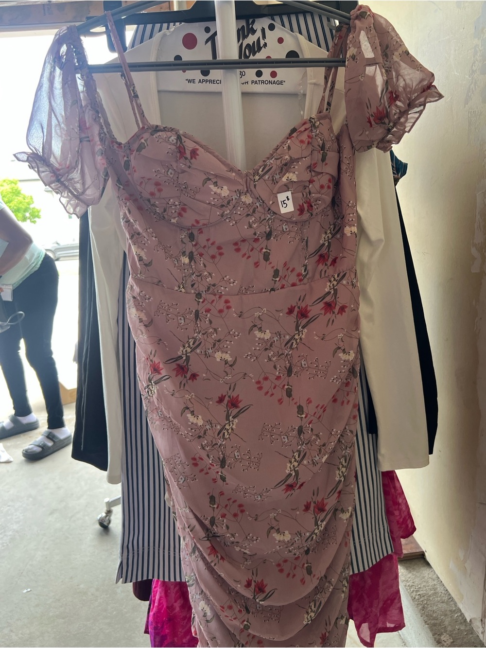 PrettyLittleThing Dusty Pink Floral Midi Dress